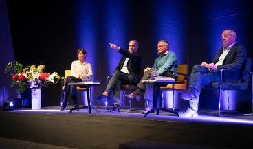 Die Schweiz und ihre Neutralität |  Völkerrechtlerin Helen Keller, Historiker Marco Jorio und Historiker André Holenstein | © Schweizerisches Nationalmuseum