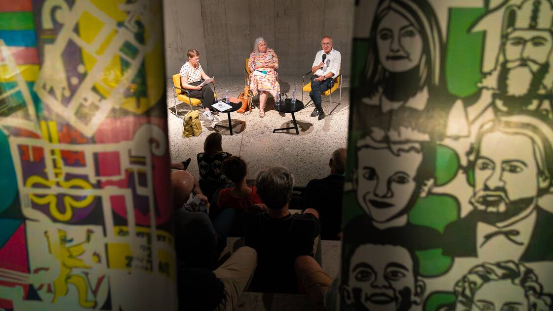 Datenhunger – vom Fichenskandal zum Tiktokverbot | Geschichtsprofessorin Monika Dommann | Bundesrichter Niklaus Oberholzer | © Schweizerisches Nationalmuseum