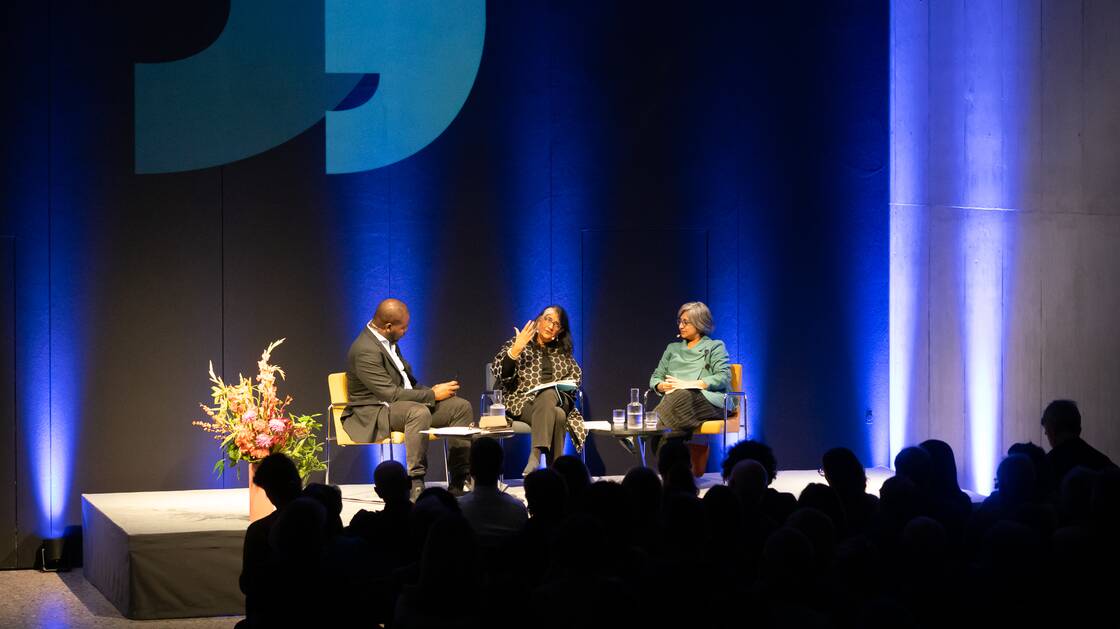 Shalini Randeria and Debjani Bhattacharyya | Host: Henri-Michel Yéré | © Schweizerisches Nationalmuseum