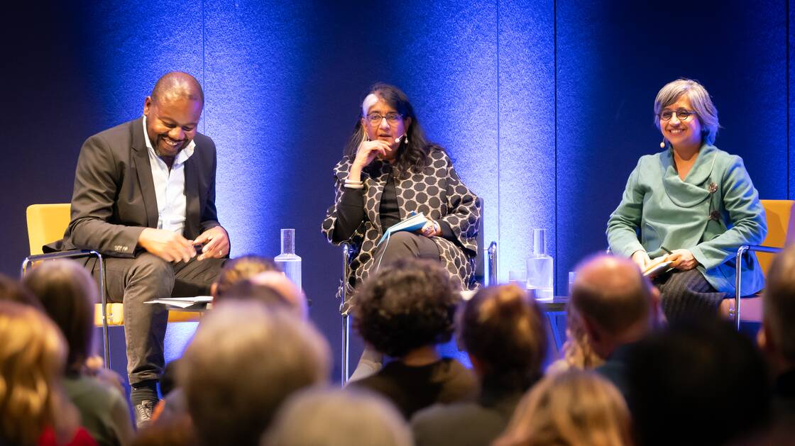 Shalini Randeria and Debjani Bhattacharyya | Host: Henri-Michel Yéré | © Schweizerisches Nationalmuseum