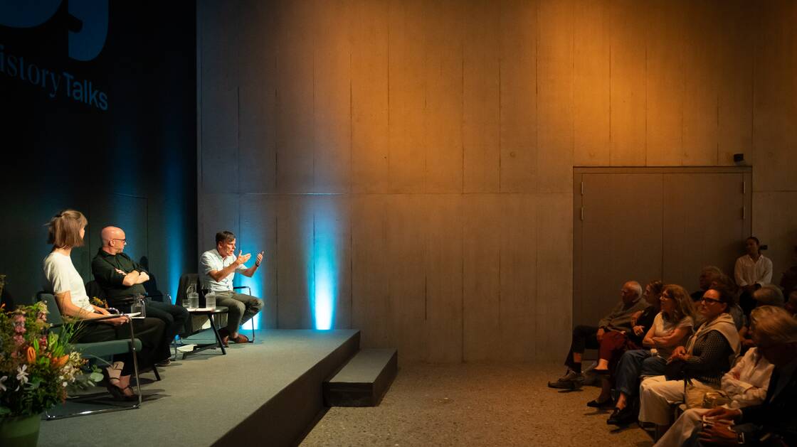 Verbrechen und Strafe – eine lange Geschichte | Literaturwissenschafter: Manuel Bauer| Historiker: Joachim Eibach | Moderation: Claudia Mäder | © Schweizerisches Nationalmuseum
