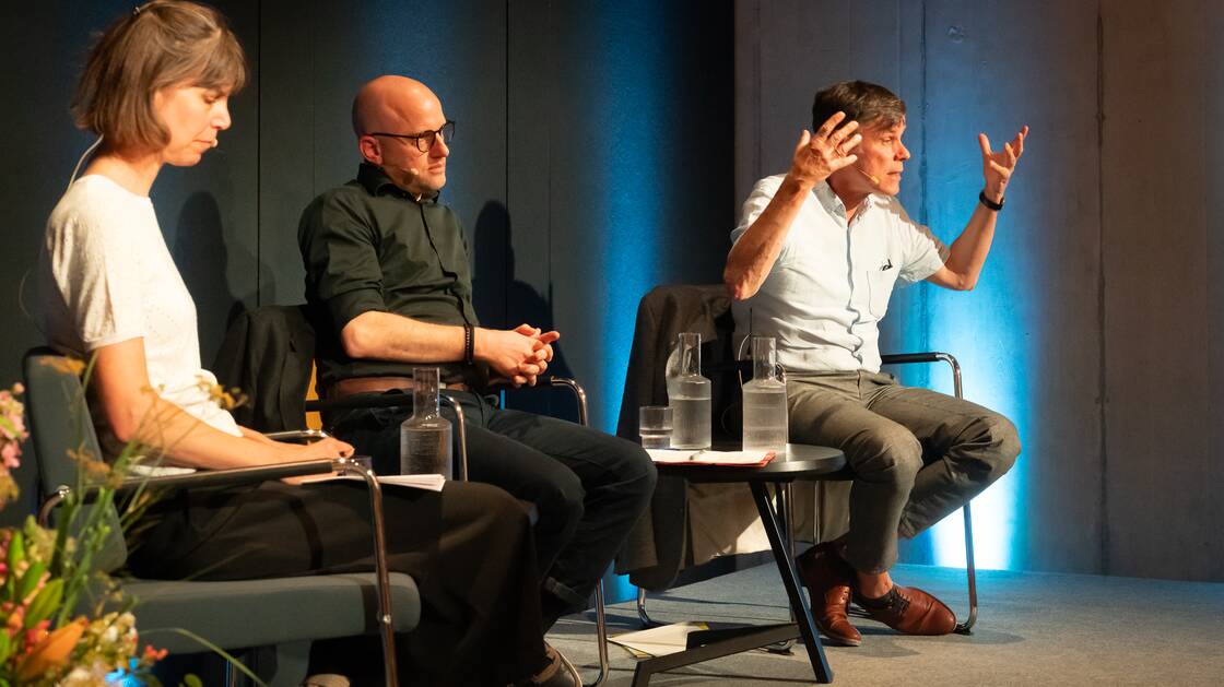 Verbrechen und Strafe – eine lange Geschichte | Literaturwissenschafter: Manuel Bauer| Historiker: Joachim Eibach | Moderation: Claudia Mäder | © Schweizerisches Nationalmuseum