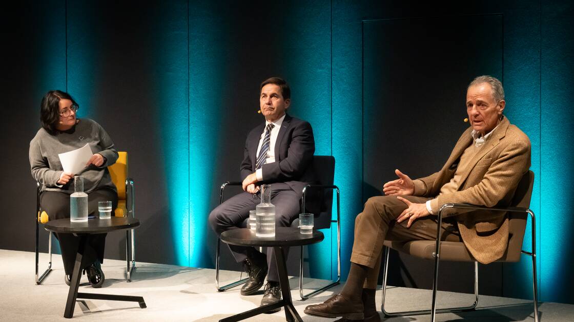 Kann die Schweiz noch entscheiden? | Tim Guldimann, Politikwissenschaftler und Diplomat  | Walter Thurnherr, ehemalige Bundeskanzler und Dozent für Staatswissenschaft | © Schweizerisches Nationalmuseum