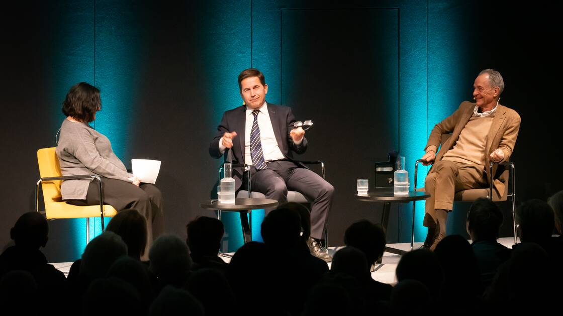 Kann die Schweiz noch entscheiden? | Tim Guldimann, Politikwissenschaftler und Diplomat  | Walter Thurnherr, ehemalige Bundeskanzler und Dozent für Staatswissenschaft | © Schweizerisches Nationalmuseum