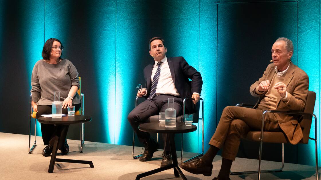 Kann die Schweiz noch entscheiden? | Tim Guldimann, Politikwissenschaftler und Diplomat  | Walter Thurnherr, ehemalige Bundeskanzler und Dozent für Staatswissenschaft | © Schweizerisches Nationalmuseum