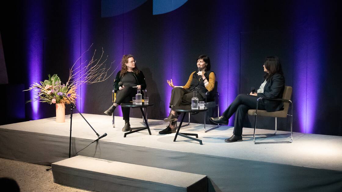 Biografie, Krieg und Diktatur| Schriftstellerin, Tanja Maljartschuk | Historikerin, Botakoz Kassymbekova | Moderation: Anna Jikhareva, Journalistin | © Schweizerisches Nationalmuseum