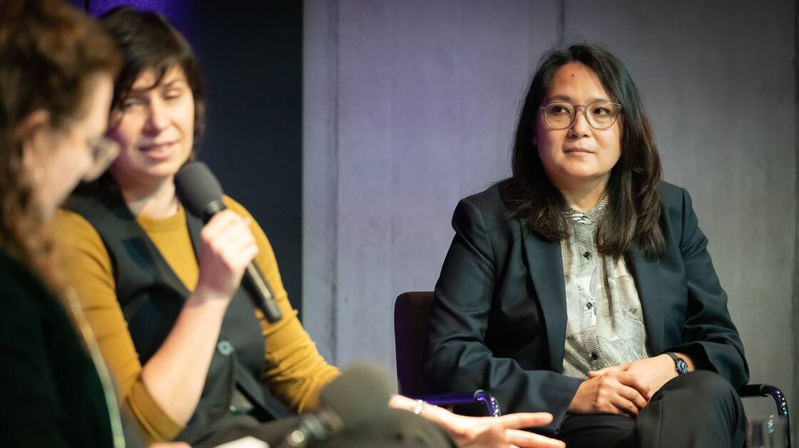 Biografie, Krieg und Diktatur| Schriftstellerin, Tanja Maljartschuk | Historikerin, Botakoz Kassymbekova | Moderation: Anna Jikhareva, Journalistin | © Schweizerisches Nationalmuseum