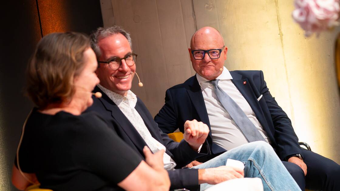 Statistik, Wohlstand und Demokratie | Historiker Matthieu Leimgruber | Statistiker Georges-Simon Ulrich | Moderation: Christina Neuhaus | © Schweizerisches Nationalmuseum