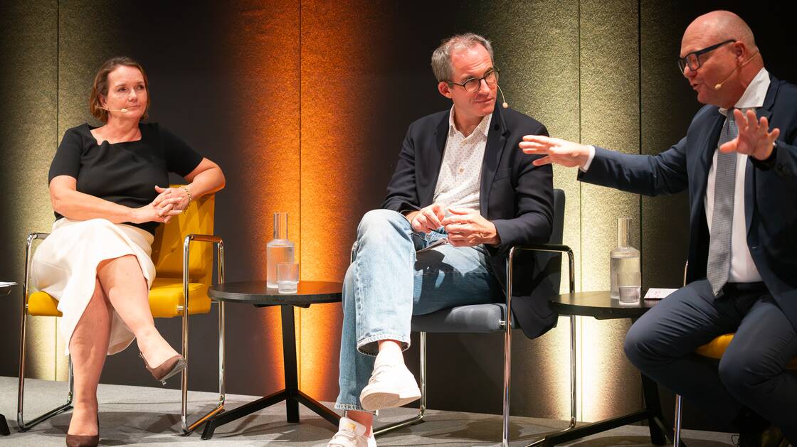 Statistik, Wohlstand und Demokratie | Historiker Matthieu Leimgruber | Statistiker Georges-Simon Ulrich | Moderation: Christina Neuhaus | © Schweizerisches Nationalmuseum