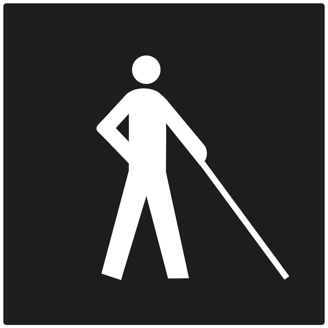 Simbolo per le persone con disabilità visiva
