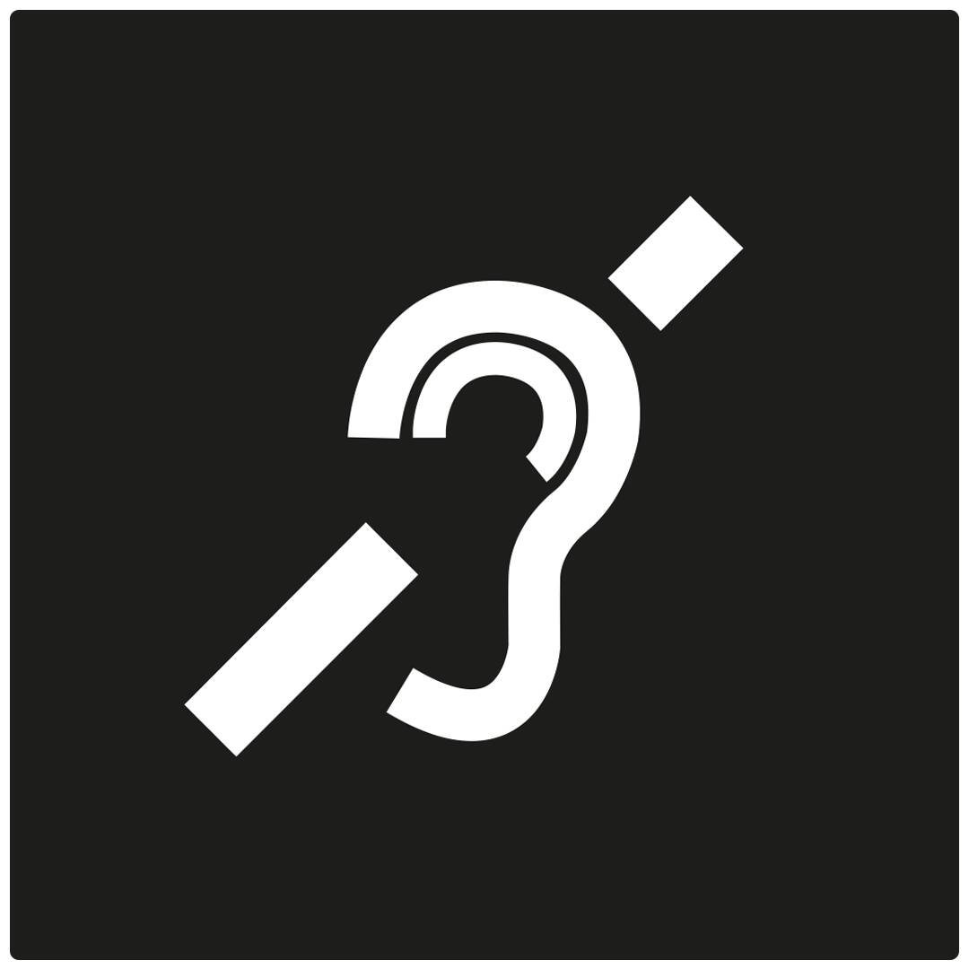 Symbole pour les personnes atteintes d’un handicap auditif